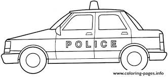 Police car coloring pages for kids. Police Car Simple Kid Coloring Pages Printable