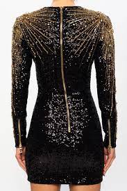 Sequin Dress Balmain Ietpshops Azerbaijan