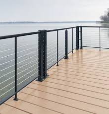 Aluminum And Stainless Cable Railing Railings Outdoor Balcony Railing Design Patio Railing