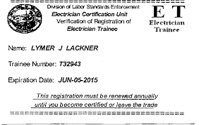 How do i become an electrician trainee? Certifications L John Lackner