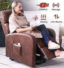 Amazon Com Ergoreal Electric Lift Chair For Elderly Infinite Position Power Lift Recliner With Heat And Massage Textured S Recliner Lift Recliners Lift Chairs