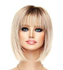 Wig Wigoutlet Noriko Wig Bryn Short Graduated Bob Tapered Nape Asymmetrical  Bob Wig