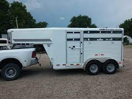 Two Horse Gooseneck Stock With Tack Room Horse Trailers Stock Trailer Horse Trailer