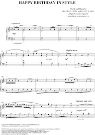 Composed by hill & hill. Happy Birthday In Style Happy Birthday Music Sheet Music Music Birthday
