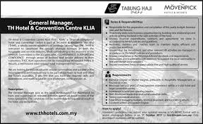 Job vacancies in the european union, united nations and international organizations. Th Hotel Convention Centre Klia Is Jobs 1klassifieds Facebook