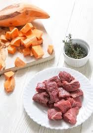 Beef Sweet Potato Baby Food Puree With Thyme Recipe Baby Puree Recipes Baby Food Recipes Pureed Food Recipes