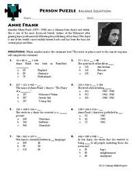 Bring To Life The Traditional Practice Class Or Homework Assignment With Some Global Competency And Diversity While Your Stud Anne Frank Learn Facts Equations