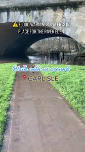 ⚠️Flood warnings are in place at the River Eden #Cumbria #Lancashire #storm  #flooding #lakedistrict #carlisle #weather