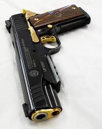 Taurus 1911 38 Super Black And Gold Pin On Weapons 2