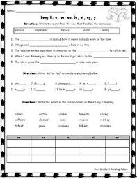 This Download Is For A Worksheet To Practice Spelling Writing And Reading Words With The Following Long E Patterns Multisyllable Words Reading Words Long E