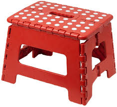 Idea Klapptritt Klapphocker Hocker 1 Stufe Haushaltsleiter Einstieg Trittstufe Rot Hocker Klapphocker Tritthocker Kind