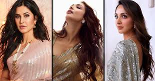 From Kiara Advani, Katrina Kaif To Malaika Arora - Manish Malhotra's  Sequins Saree With A Plunging Neckline Blouse Would Fit The Bill Perfectly  For Your BFFs Wedding
