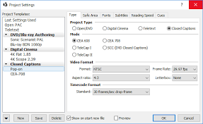 Closed captions are often used by people with hearing disabilities and by viewers who would rather read than listen to the audio portion of a video. Closed Captions Project Settings