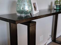 Simple Modern Hallway Table Floating Top Console Table Solid Etsy In 2020 Entryway Table Modern Modern Console Tables Modern Hallway
