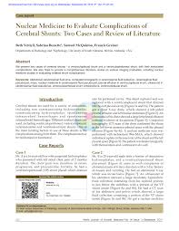 Pdf Nuclear Medicine To Evaluate Complications Of Cerebral Shunts Two Cases And Review Of Literature