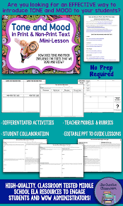 Are You Looking For A A Great Mini Lesson To Introduce Your Students To Tone And Mood Or How About An In Mini Lessons Close Reading Lessons Interactive Lessons