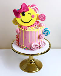 The Cutest Smiley Face Cookie And Cake For Chloe S 4th Birthday Emoji Cake Emoji Birthday Cake Savoury Cake