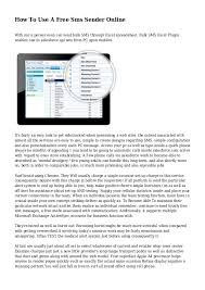 Send multimedia messages ( mms ) online. How To Use A Free Sms Sender Online