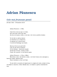 Check spelling or type a new query. Adrian Paunescu Cele Mai Frumoase Poezii 09
