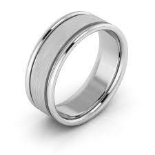 10k White Gold 7mm Raised Edge Comfort Fit Men S Women S Wedding Bands Womens Wedding Bands Wedding Bands Wedding Rings For Women