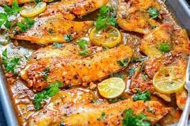 Spicy Lemon Garlic Baked Tilapia Recipe On Yummly Yummly Recipe Tilapia Recipes Easy Fish Recipes Healthy Tilapia Recipes Healthy