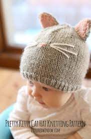 Baby Cat Hat Knitting Pattern Cat Ear Hat Pattern Etsy Baby Hat Knitting Pattern Knitting Cat Hat Pattern