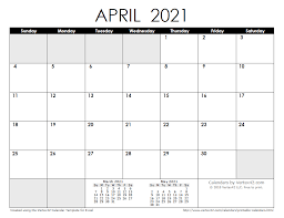 Free 2021 april calendar printable templates with holidays. Free Printable Calendar Printable Monthly Calendars