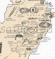 Pakistan Map Vintage 1960s Food Map Of Pakistan Etsy Pakistan Map Food Map 1960s Food
