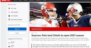 All news breaking news rumors nfl draft game recaps injuries transactions. Espn Sportscenter Nfl Schedule Release Special Spoiled By Espn Reporters Which Isn T Bad