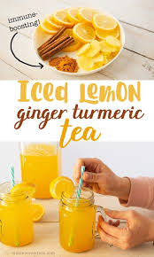 Iced Lemon Ginger Turmeric Tea Six Clever Sisters Recipe Turmeric Tea Tumeric Tea Recipe Turmeric Tea Recipe