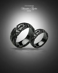 Black Giger Biomechanical Wedding Bands Gothic Silver Ring Anatomical Ring Steampunk Biomechanics Gothic Wedding Rings Goth Wedding Ring Wedding Rings