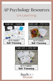 Ap Psychology Resources Unit 4 Learning Ap Psychology Psychology Resources Psychology