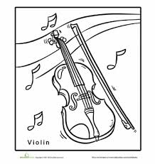 Violin Coloring Page Violin Kindergarten Music Music Coloring