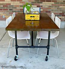 This rustic, modern coffee table is made from 2x8s, angle irons and black iron pipe. Make A Diy Industrial Coffee Table Today Yes You Can