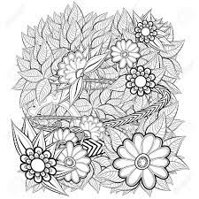 Coloring pages are fun for any person young or old. Muster Mit Abstrakten Blumen Malbuch Seite Fur Erwachsene Lizenzfrei Nutzbare Vektorgrafiken Clip Arts Illustrationen Image 50537516