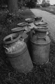 Cream Cans Reminds Me Of Grandma And Grandpa S Farm In Pawnee Ok Old Milk Cans Milk Cans Painted Milk Cans