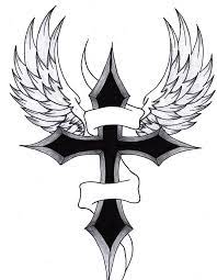 Tribal cross with wings tattoo. Pin On Art