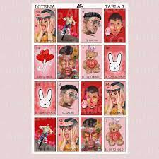 Bad Bunny Loteria Png File In 2021 Bunny Designs Printed Backdrops Digital Graphics