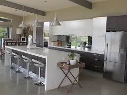 Waterfall benchtops create a seamless look that fits into a modern kitchen. Kitchen Island Bench Concept Contemporary Kitchen Island Modern Kitchen Island Kitchen Island With Seating