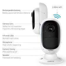 Amazon Com Reolink Outdoor Security Camera Wireless Rechargeable B In 2020 Home Security Camera Systems Wireless Home Security Systems Wireless Home Security Cameras