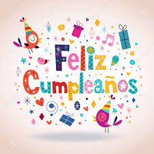 Feliz Cumpleanos Happy Birthday Auf Spanisch Karte Lizenzfrei Nutzbare Vektorgrafiken Clip Arts Illustrationen Image 33665749