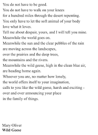 Mary Oliver Body Love Told You So Emotions