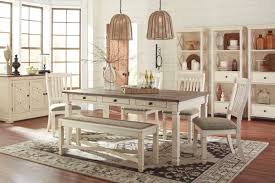 Ashley Furniture D647 25 01 4 00 6 Pc Bolanburg Antique White Finish Wood Rectangular Dining Table Set Rectangular Dining Room Table Dining Room Server Dining Table With Drawers
