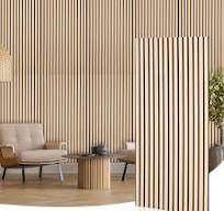 Frienda 6 paneles de pared de madera acústica de 47.2 x 23.6 pulgadas,  paneles de pared decorativos insonorizados, paneles de madera con listones  3D ...