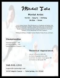 Martial Arts Training Resume Free Sample Resumes