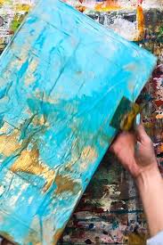 Maybe you would like to learn more about one of these? Spachteltechnik Auf Gold Erst Folie Kleben Dann In Turkis Und Mit Spachtel Ein Abstraktes Kunst Acrylmalerei Techniken Abstrakte Malerei Acryl Leinwandmalerei