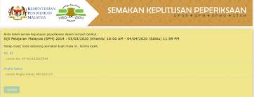Begitu juga apabila anda semak keputusan pt3. Semakan Keputusan Spm 2020 Secara Online Dan Sms Myinformasi