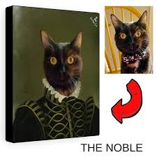 Do you have a furry little prince, princess, lord or lady living among you? Male Royal Portrait Custom Your Pet Canvas Art Art Your Cat