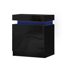 White gloss cabinet bedside with two drawers table with led light. Buy Discounted Bedside Tables With Afterpay Bedside Table Set Tanstella