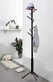 Amazon Com Neasyth Wood Coat Rack Entryway Standing For Hat Jacket Coat Hanger Rack In Living Room Bedroom Hall Living Room Bedroom Coat Rack Room Renovation